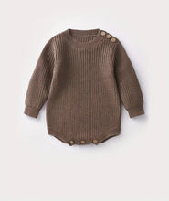 Load image into Gallery viewer, Keepsake Embroidered Knit Oversized Sweater Romper