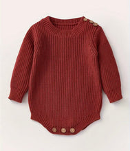 Load image into Gallery viewer, Keepsake Embroidered Knit Oversized Sweater Romper