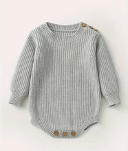 Load image into Gallery viewer, Keepsake Embroidered Knit Oversized Sweater Romper