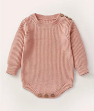Load image into Gallery viewer, Keepsake Embroidered Knit Oversized Sweater Romper