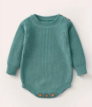 Load image into Gallery viewer, Keepsake Embroidered Knit Oversized Sweater Romper
