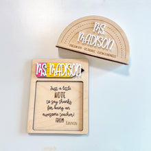 Load image into Gallery viewer, Personalized Sticky Note Holder &amp; Desk Sign Bundle