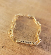 Load image into Gallery viewer, “Enough” Paperclip Bracelet