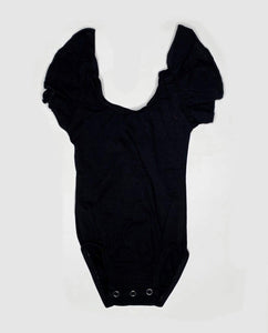 Black Flutter Sleeved Leo