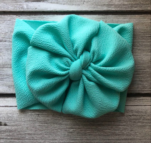 Sea Foam Big Messy Bow