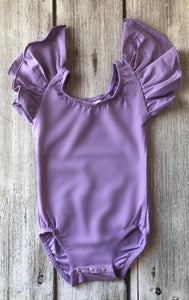 Solid Pastel Flutter Sleeved Leos (six color options)