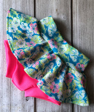 Load image into Gallery viewer, Summer in Paradise Skirted Bummies  (Available in Flamingo, Sea Turtle, and Hibiscus Honeymoon)