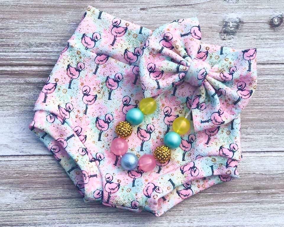 Summer in Paradise Bummies  (Available in Flamingo, Sea Turtle, and Hibiscus Honeymoon)