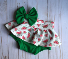 Load image into Gallery viewer, Fruta Fresca Watermelon Blast &amp; Lemon Squeezy Skirted Bummies