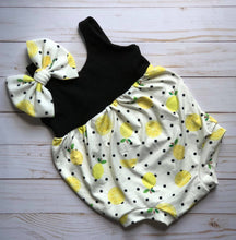 Load image into Gallery viewer, Fruta Fresca Lemon Squeezy &amp; Watermelon Blast Bubble Romper