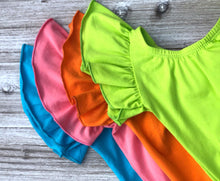 Load image into Gallery viewer, Solid Flutter Sleeved Leos (four color options)