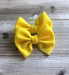 Lt. Aqua Big Bow Nylons, Clips & Piggies