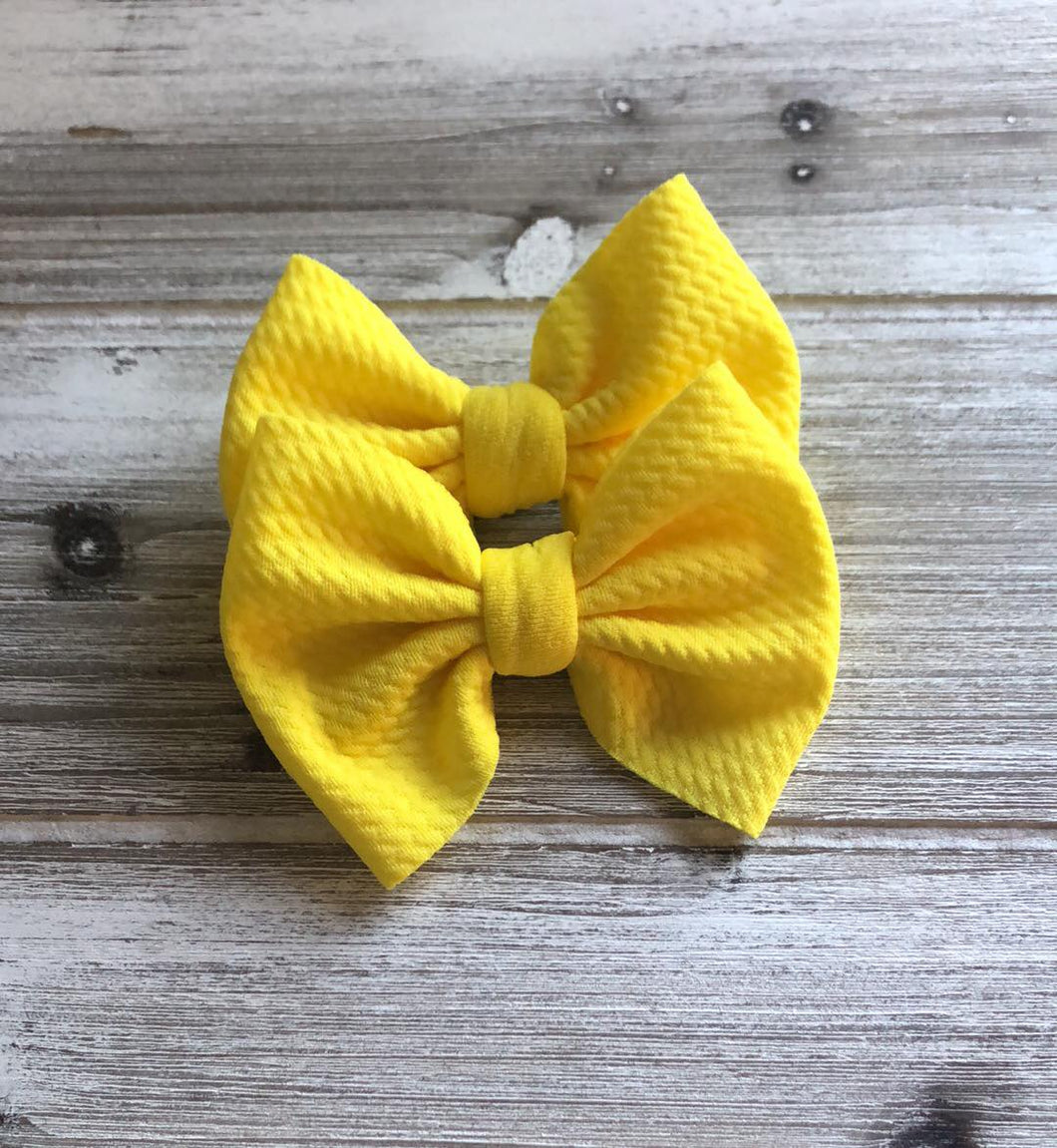 Lt. Aqua Big Bow Nylons, Clips & Piggies