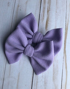 Lilac Big Bow Clips, Nylons & Piggies