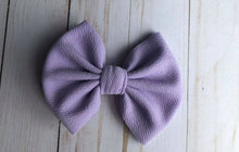 Load image into Gallery viewer, Lilac Big Bow Clips, Nylons &amp; Piggies