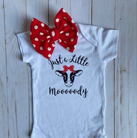 Just a Little Moooody Tee Shirt &  Onesie