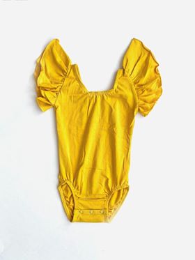 Mustard Flutter Sleeved Leo