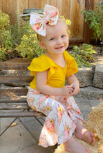Load image into Gallery viewer, Mustard Flutter Sleeved Leo