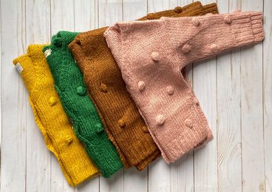 Oversized Pom Cardigans