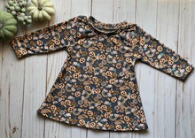 Load image into Gallery viewer, Groovy Pumpkin Long Sleeved Tee Shirt Dress