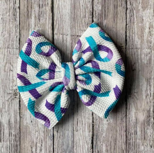 Purple & Teal Ribbon BB Nylons, BB Clips, Piggies, Big Messy & Twists