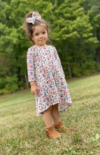 Load image into Gallery viewer, Fall Floral 3/4 Sleeved High Low Dress