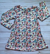 Load image into Gallery viewer, Fall Floral Long Sleeved Tee Shirt Dress