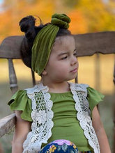 Load image into Gallery viewer, Olive Flutter Sleeved Leo