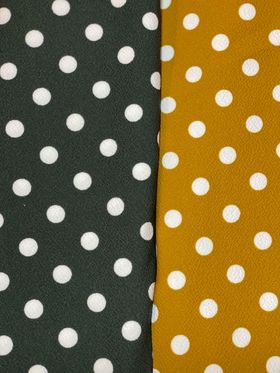 Mustard and Olive Polka Dot BB Nylons, BB Clips & Piggies