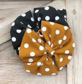 Mustard & Olive Polka Dot Big Messy Headwraps
