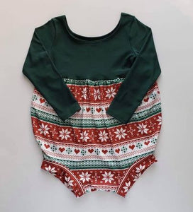 Deck the Halls Long Sleeved Bubble Rompers (8 available print options)