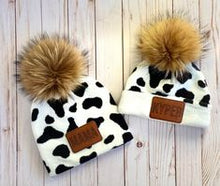 Load image into Gallery viewer, Moo Cow Pom Beanie