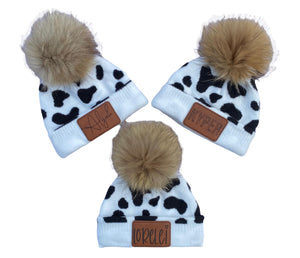 Moo Cow Pom Beanie