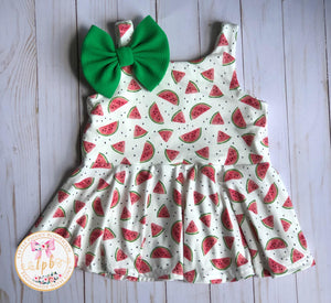 Fruta Fresca Watermelon Blast & Lemon Squeezy Peplum