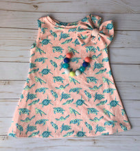 Load image into Gallery viewer, Summer In Paradise Sleeveless Tee Shirt Dress  (Available in Flamingo, Sea Turtle, and Hibiscus Honeymoon)