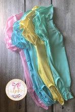 Load image into Gallery viewer, Solid Pastel Flutter Sleeved Leos (six color options)