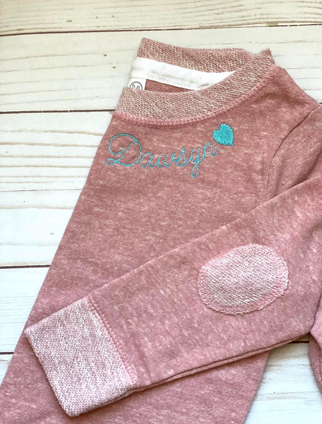 Monogrammed Collar - toddler & youth  long sleeve crew neck