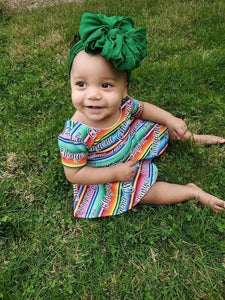 Emerald Ruffled Big Messy Headwrap