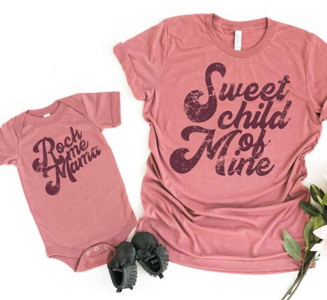 Sweet Child Of Mine Mommy & Me Tee