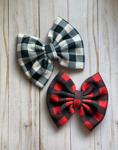 Buffalo Plaid BB Nylon, BB Clips & Piggies