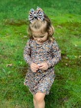 Load image into Gallery viewer, Groovy Pumpkin Long Sleeved Tee Shirt Dress