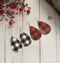 Load image into Gallery viewer, Buffalo Plaid Earrings (Two Color Options Available)