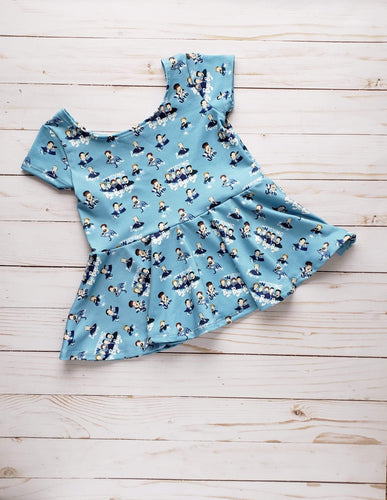 90's Short Sleeved Peplum