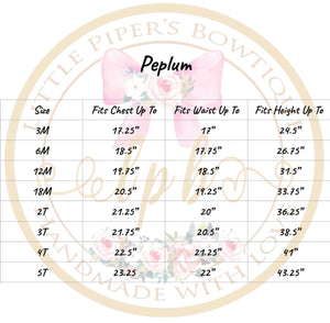 Fluttered Long Sleeved Peplums