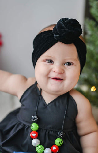 Black Velvet Top Knot
