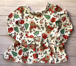 Christmas Cheer Peplum