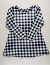 Load image into Gallery viewer, Buffalo Plaid Long Sleeved Tee Shirt Dress (Two Color Options Available)