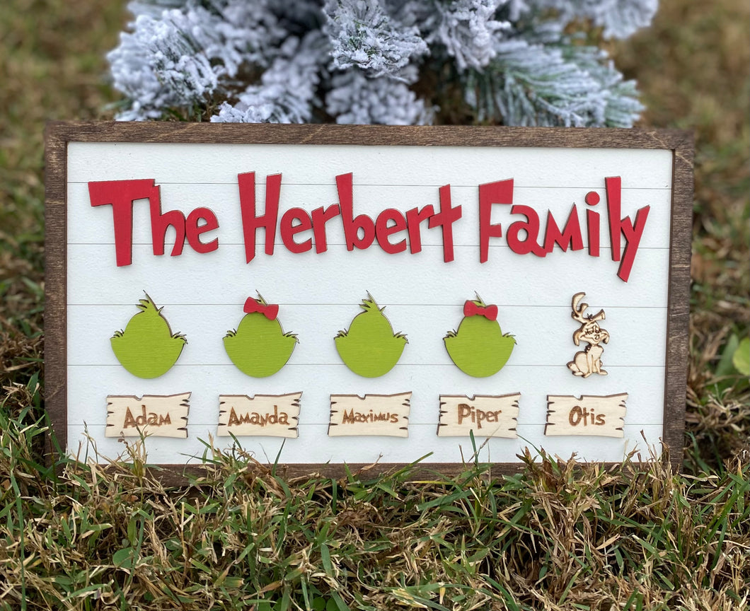 Family Christmas Signs