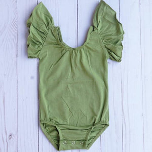 Olive Flutter Sleeved Leo