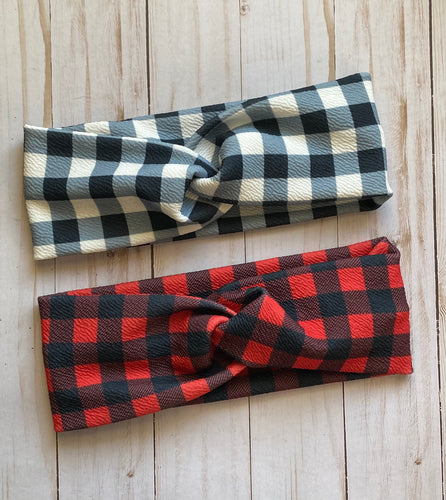 Buffalo Plaid Mommy & Me Twists (Two Color Options Available)